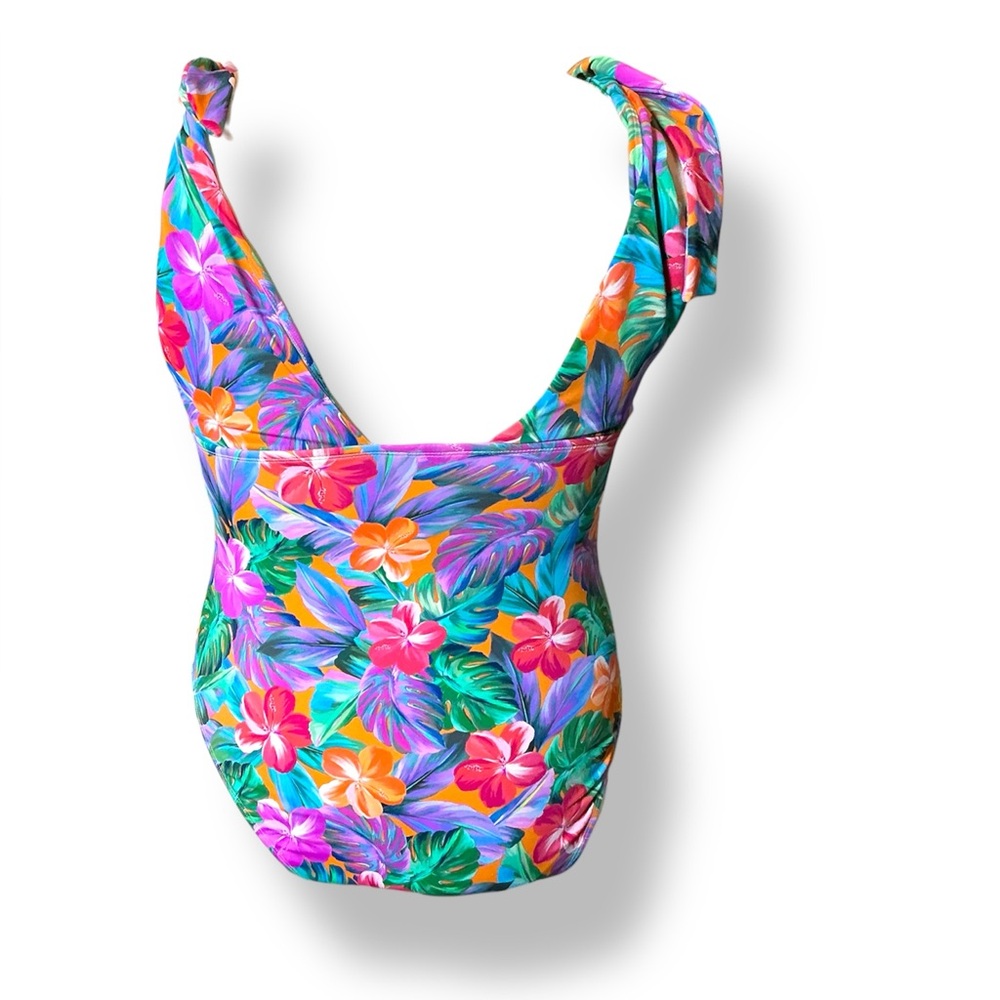 Tropical floral one piece swimsuit - Picture 3 of 6